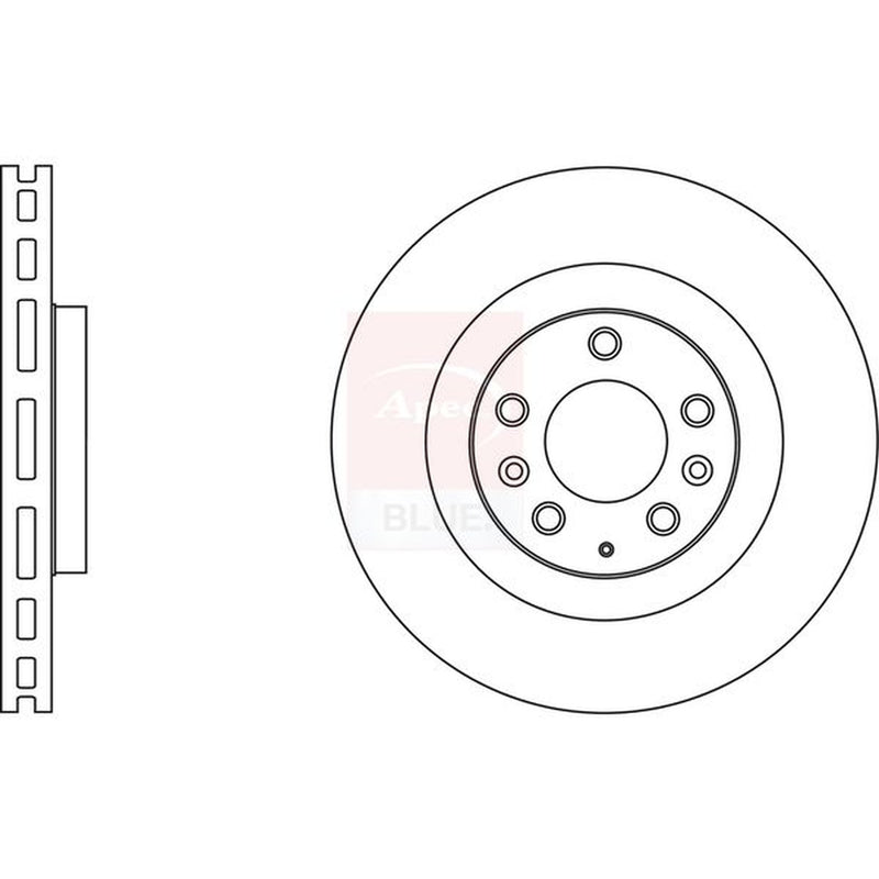 Apec 2 x Vented Brake Discs fits Mazda CX-7 2007-2013 2.2 2.3