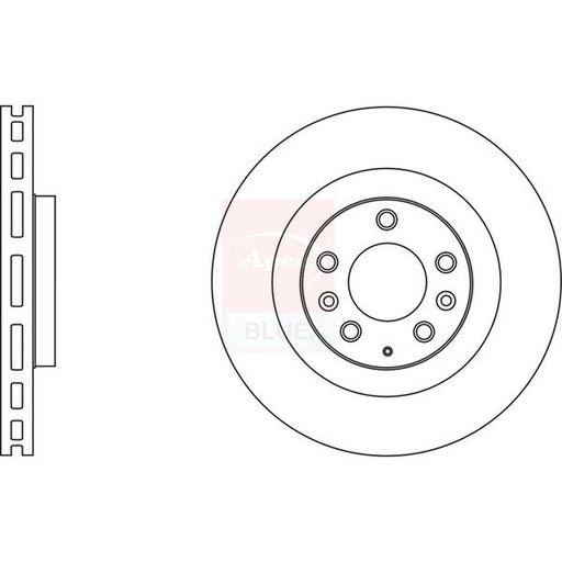 Apec 2 x Vented Brake Discs fits Mazda CX-7 2007-2013 2.2 2.3