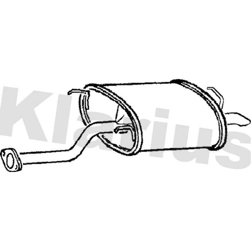 Klarius Box With Tail Pipe Rear fits Rover 45 I 2000-2005 1.8