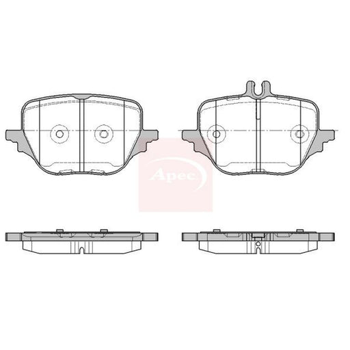 Apec Rear Brake Pad Set fits Mercedes-Benz C-Class 2021-2022