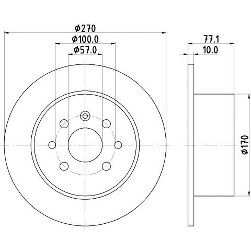 DON 2 x Solid Rear Brake Discs PCD15932-x2