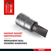 Teng Tools 1/4" Flat Bit Socket 4mm Teng Tools - Dynamic Drive