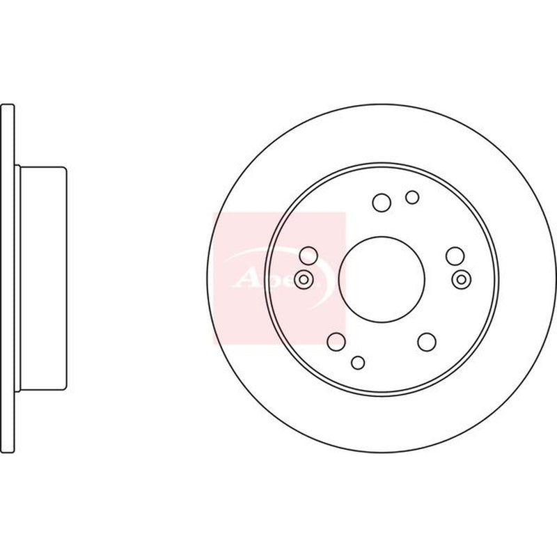 Apec Rear Brake Solid Discs & Pads fits Honda Integra 2002-2008 2.0