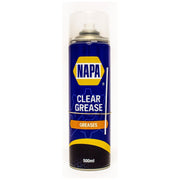 NAPA Clear Spray Grease 500ml Water Resistant Aerosol Lubricant PTFE Chain NAPA - Dynamic Drive