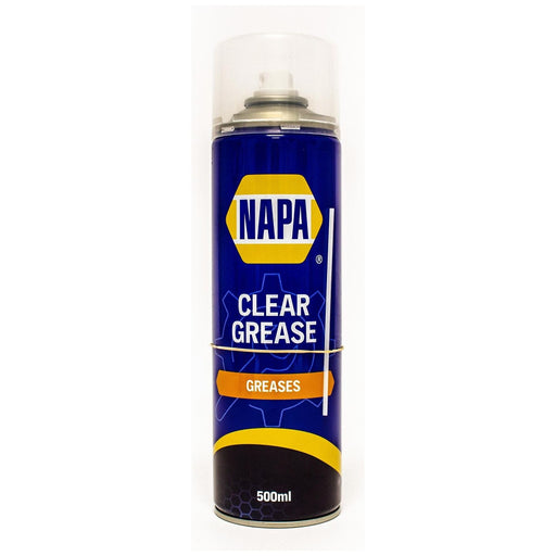 NAPA Clear Spray Grease 500ml Water Resistant Aerosol Lubricant PTFE Chain NAPA - Dynamic Drive