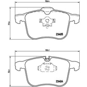 Brembo 4 x Front Brake Pad Set fits Cadillac Bls 2008-2010 2.8