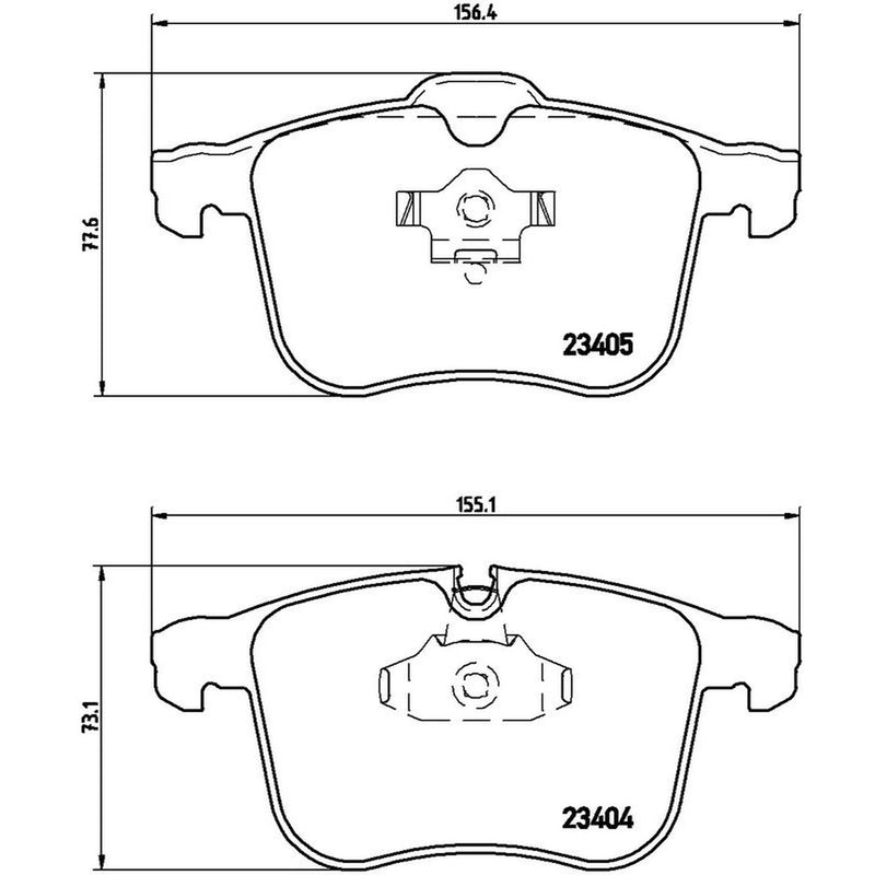 Brembo 4 x Front Brake Pad Set fits Cadillac Bls 2008-2010 2.8