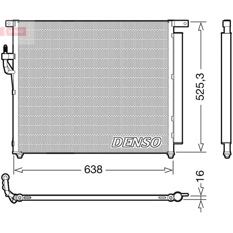 Denso Air Conditioning Condenser fits Ford Ranger 2011 on 2.2 3.2