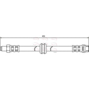 Apec Brake Hydraulic Hose Line Front fits BMW 3 1988-1999