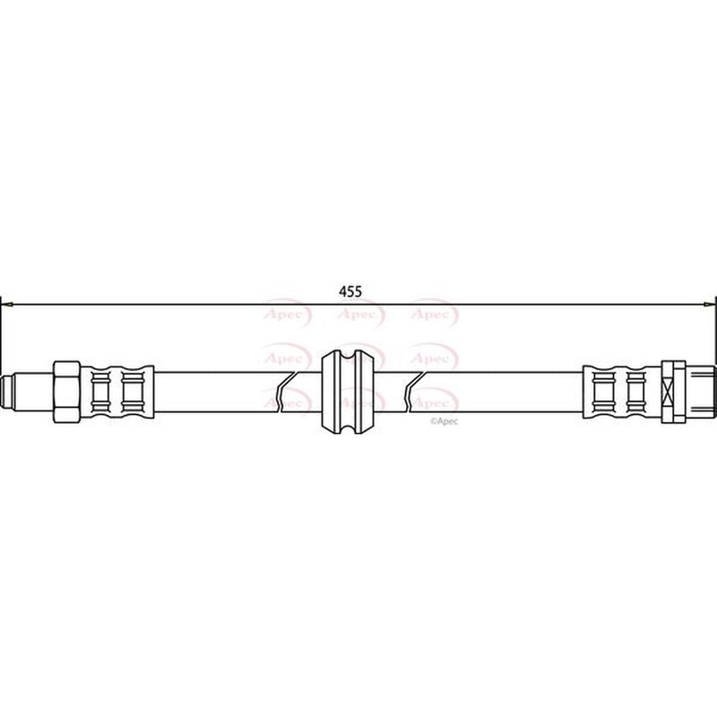 Apec Brake Hydraulic Hose Line Front fits BMW 3 1988-1999