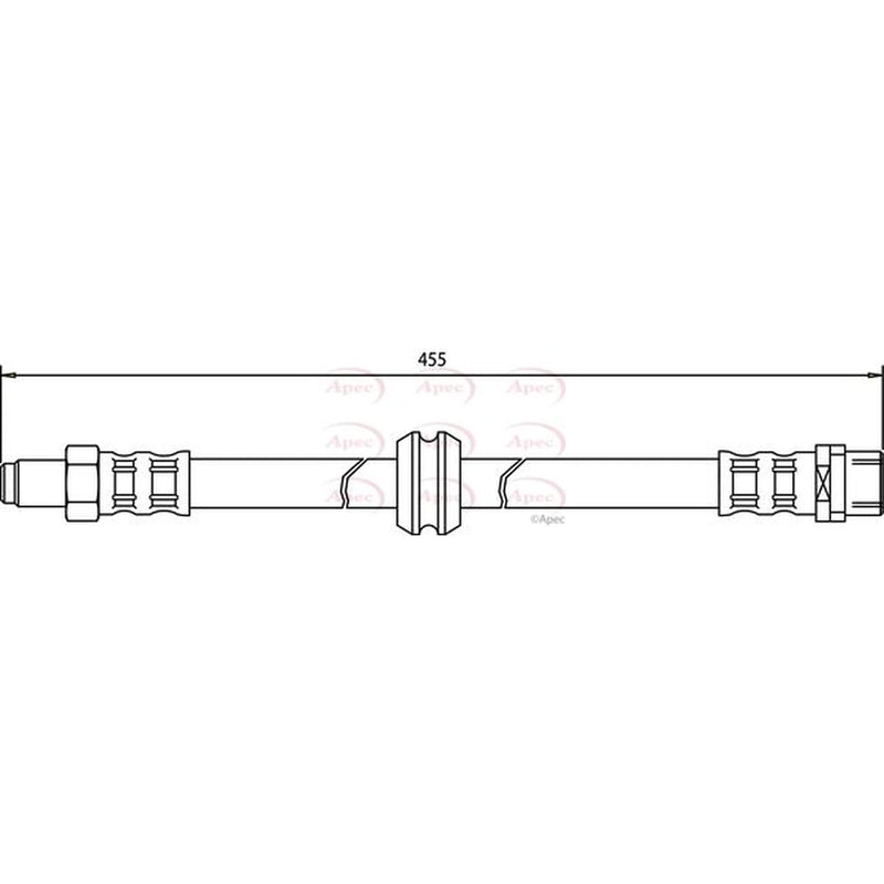 Apec Brake Hydraulic Hose Line Front HOS3001