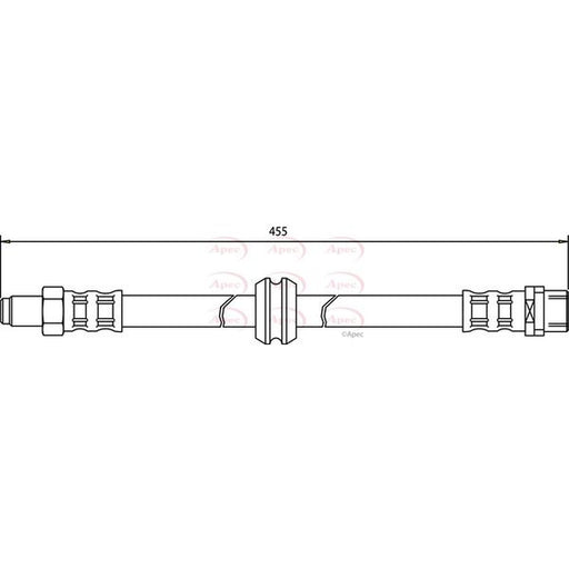 Apec Brake Hydraulic Hose Line Front fits BMW 3 1988-1999
