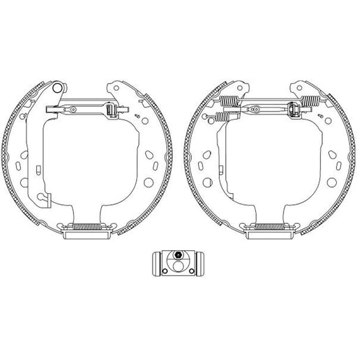 Mintex Brake Shoe Set Axle Kit fits Ford Tourneo Connect 2002-2013 1.8