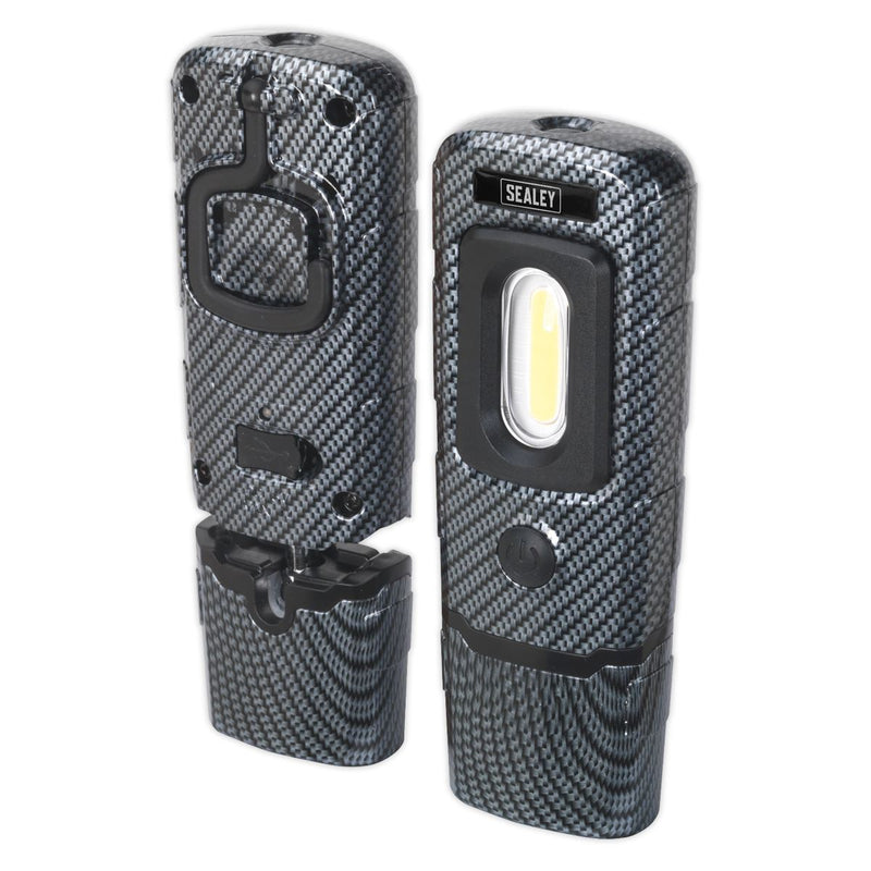 Sealey Rechargeable 360 Inspection Light 3W COB & 1W SMD LED Carbon Fibre Effect Sealey - Dynamic Drive