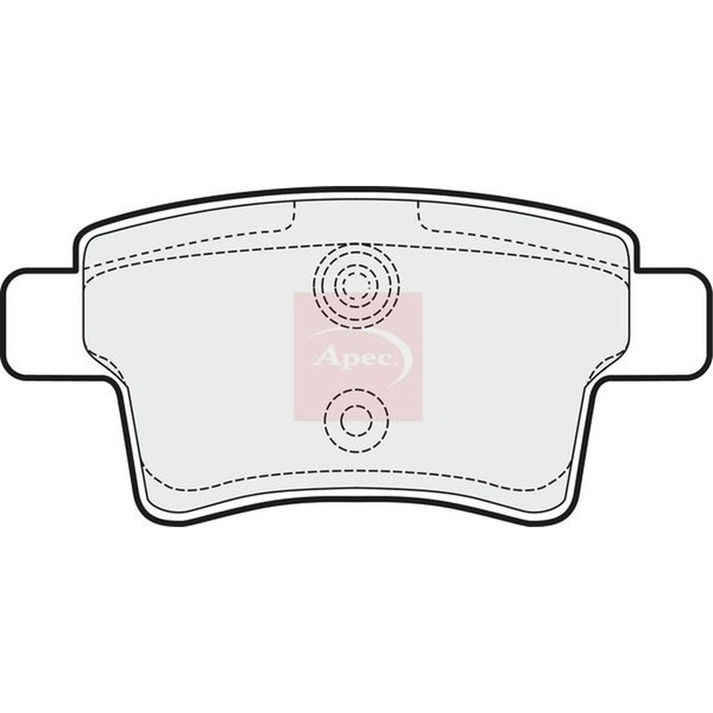 Apec Rear Brake Pad Set fits Citroën C4 Grand Picasso I 2006-2013 1.6 1.8 2.0