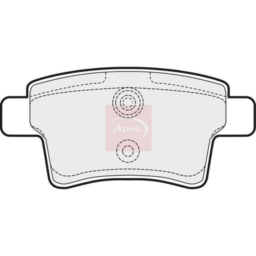 Apec Rear Brake Pad Set fits Citroën C4 Grand Picasso I 2006-2013 1.6 1.8 2.0