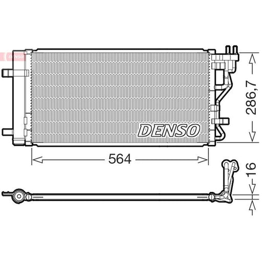 Denso Air Conditioning Condenser fits Hyundai Kona 2017-2023 1.0 1.6