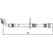 NAPA Brake Hydraulic Hose Line Front Left fits Toyota Rav 4 2000-2005 1.8 2.0