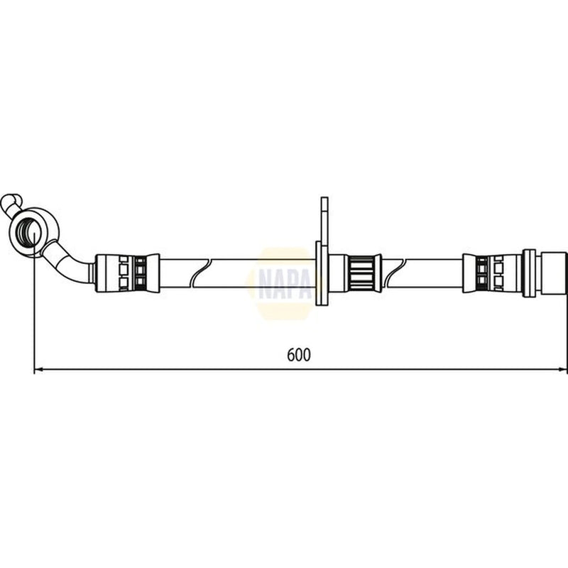 NAPA Brake Hydraulic Hose Line Front Left NBH1383