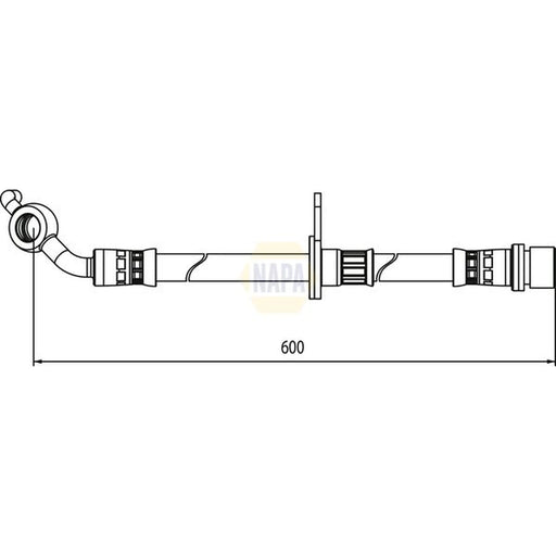 NAPA Brake Hydraulic Hose Line Front Left NBH1383