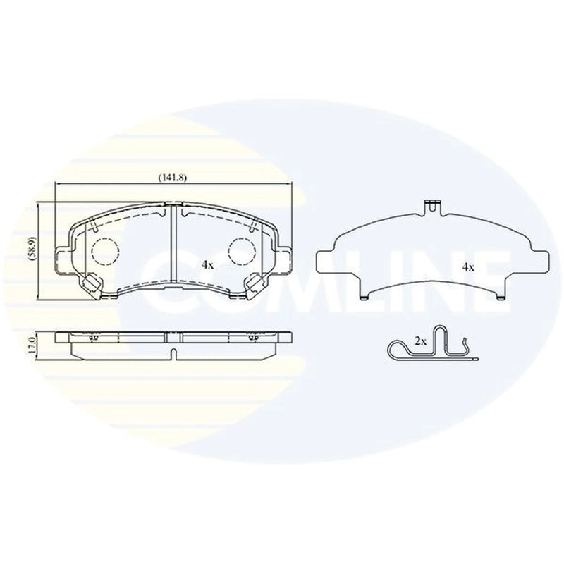Comline Front Brake Discs & Pads fits Nissan Juke 2014-2019 1.6