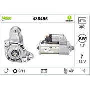 Valeo Starter Motor 12V 1.7kW 11 Teeth 438495