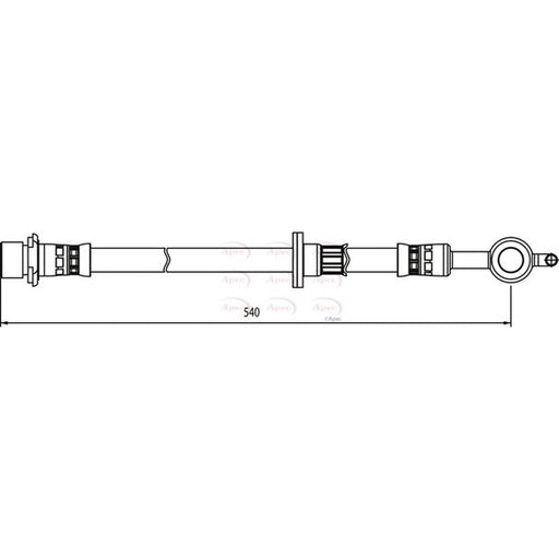 Apec Brake Hydraulic Hose Line Front Left HOS4081