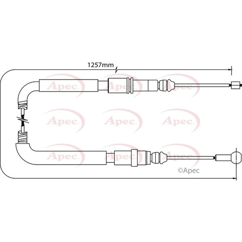 Apec Handbrake Cable Right Rear CAB1057
