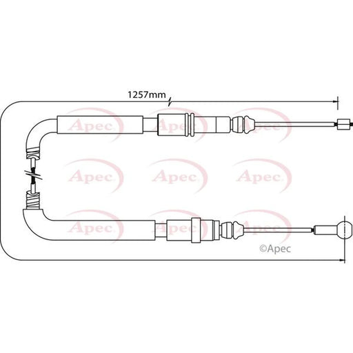 Apec Handbrake Cable Right Rear CAB1057