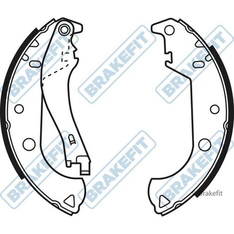Apec Brake Shoe Set Axle Kit fits Fiat Doblo 2001-2005 1.2 1.3 1.6 1.9