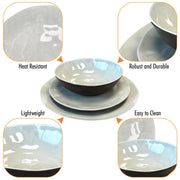MDS1203 Liberty Capri 12 Piece Melamine Dinner Set LL1382 Liberty Leisure UK - Dynamic Drive
