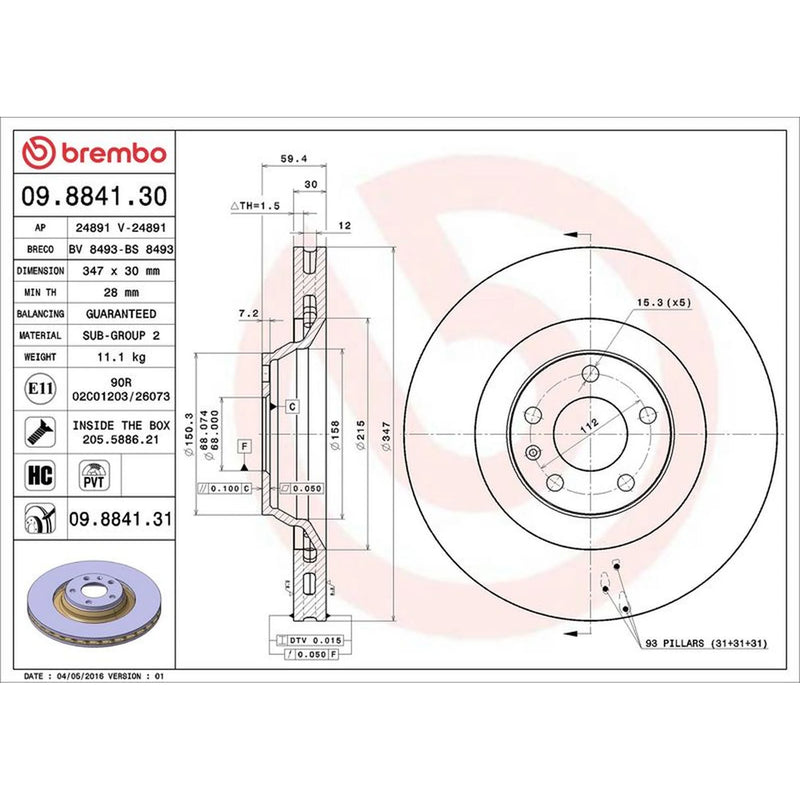 Brembo Front & Rear Brake Discs & Pads fits Audi A6 Allroad C6 2006-2011