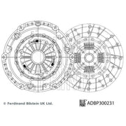 Blue Print Clutch Kit Set 3pc 251mm ADBP300231