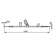 Bosch Handbrake Cable Right Rear fits Chevrolet Spark 2010 on 1.0 1.2