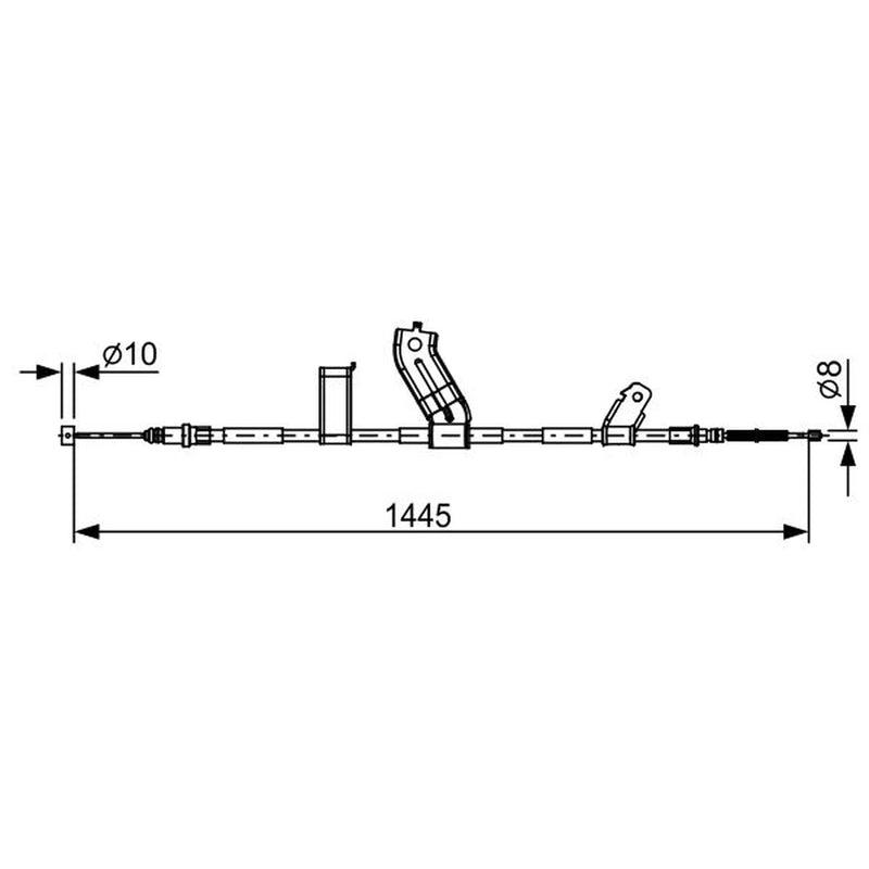 Bosch Handbrake Cable Right Rear fits Chevrolet Spark 2010 on 1.0 1.2