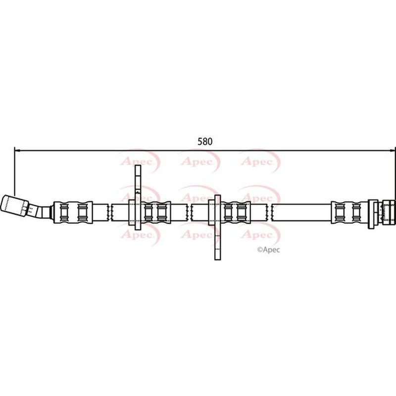Apec Brake Hydraulic Hose Line Rear fits Honda Civic Aerodeck 1998-2001