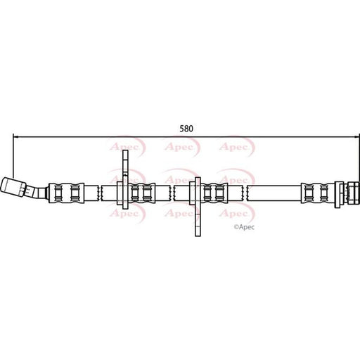 Apec Brake Hydraulic Hose Line Rear fits Honda Civic Aerodeck 1998-2001