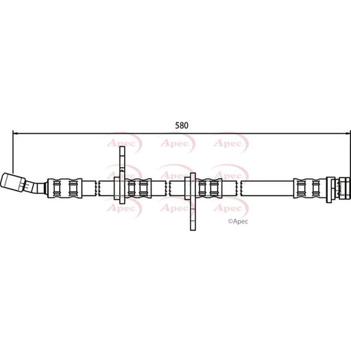 Apec Brake Hydraulic Hose Line Rear HOS3339