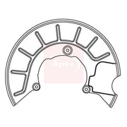 Apec Brake Disc Splash Guard Front Left fits Audi A1 2012 on 2.0