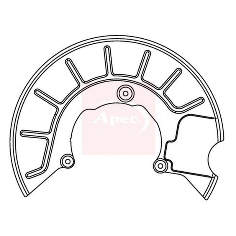 Apec Brake Disc Splash Guard Front Left fits Audi A1 2012 on 2.0