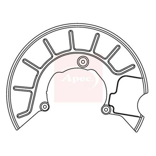 Apec Brake Disc Splash Guard Front Left fits Audi A1 2012 on 2.0