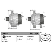 Denso Car Alternator 12V fits Opel Corsa D 2006-2014 1.3