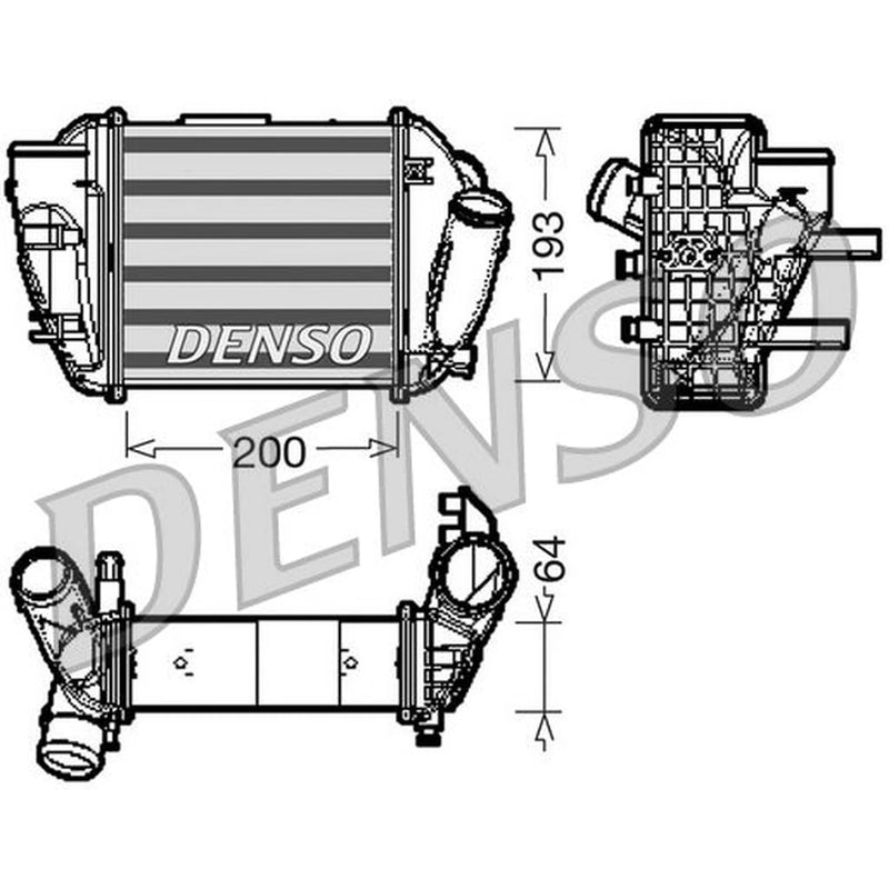 Denso Intercooler (Charge Air Cooler) Left fits Audi A4 B6 2000-2005 2.5