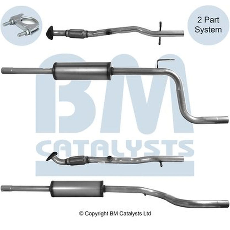 BM Catalysts Exhaust Pipe OD fits Opel Meriva B 2010-2017 1.4