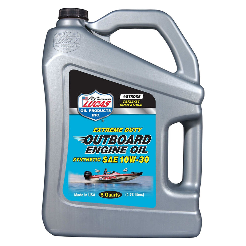 Lucas Oil 10W30 Synthetic Out Board Engine Oil 4.54 Ltr 40812 Lucas Oil - Dynamic Drive