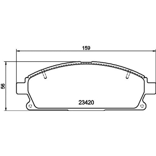 Mintex Front Brake Pad Set fits Nissan X-Trail I 2001-2013 2.0 2.2 2.5