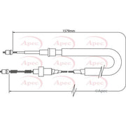 Apec Handbrake Cable Left Rear fits Seat Cordoba 2002-2009 1.2 1.4 1.9