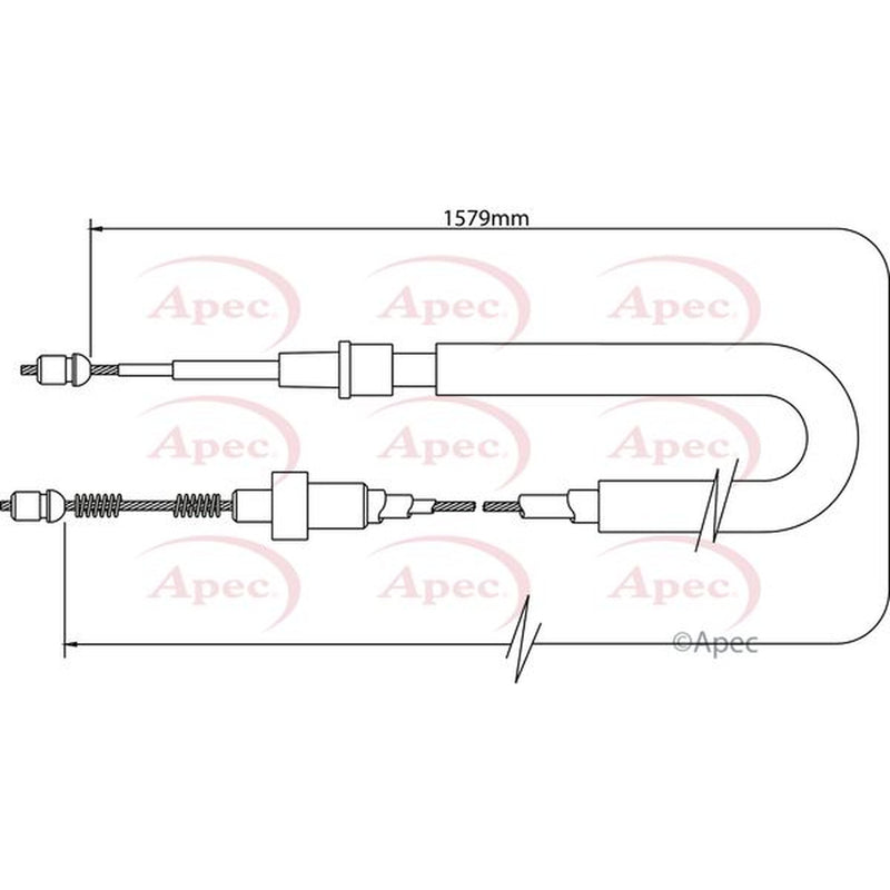 Apec Handbrake Cable Left Rear fits Seat Cordoba 2002-2009 1.2 1.4 1.9