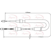 Apec Handbrake Cable Right Rear CAB1401