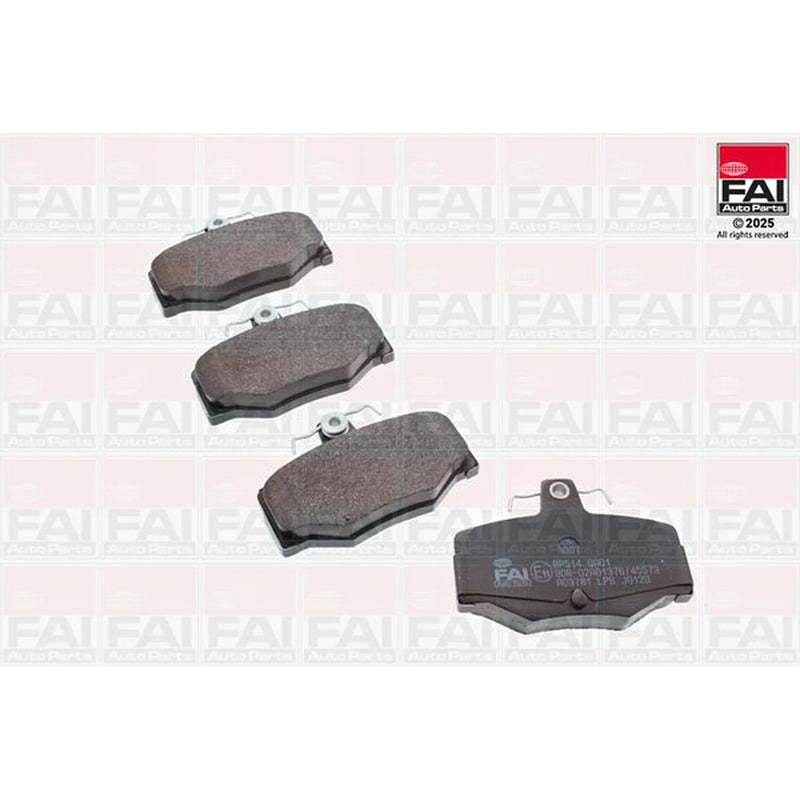 FAI Rear Brake Pad Set fits Nissan Almera 2000-2006 1.5 1.8 2.2